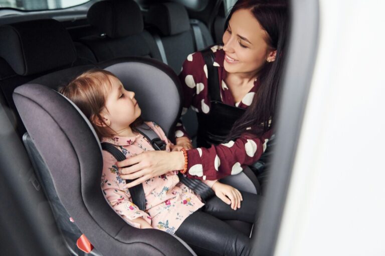 child on a car seat